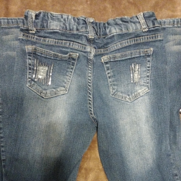 Justice Blue Jeans with Silver Accents - Picture 4 of 6